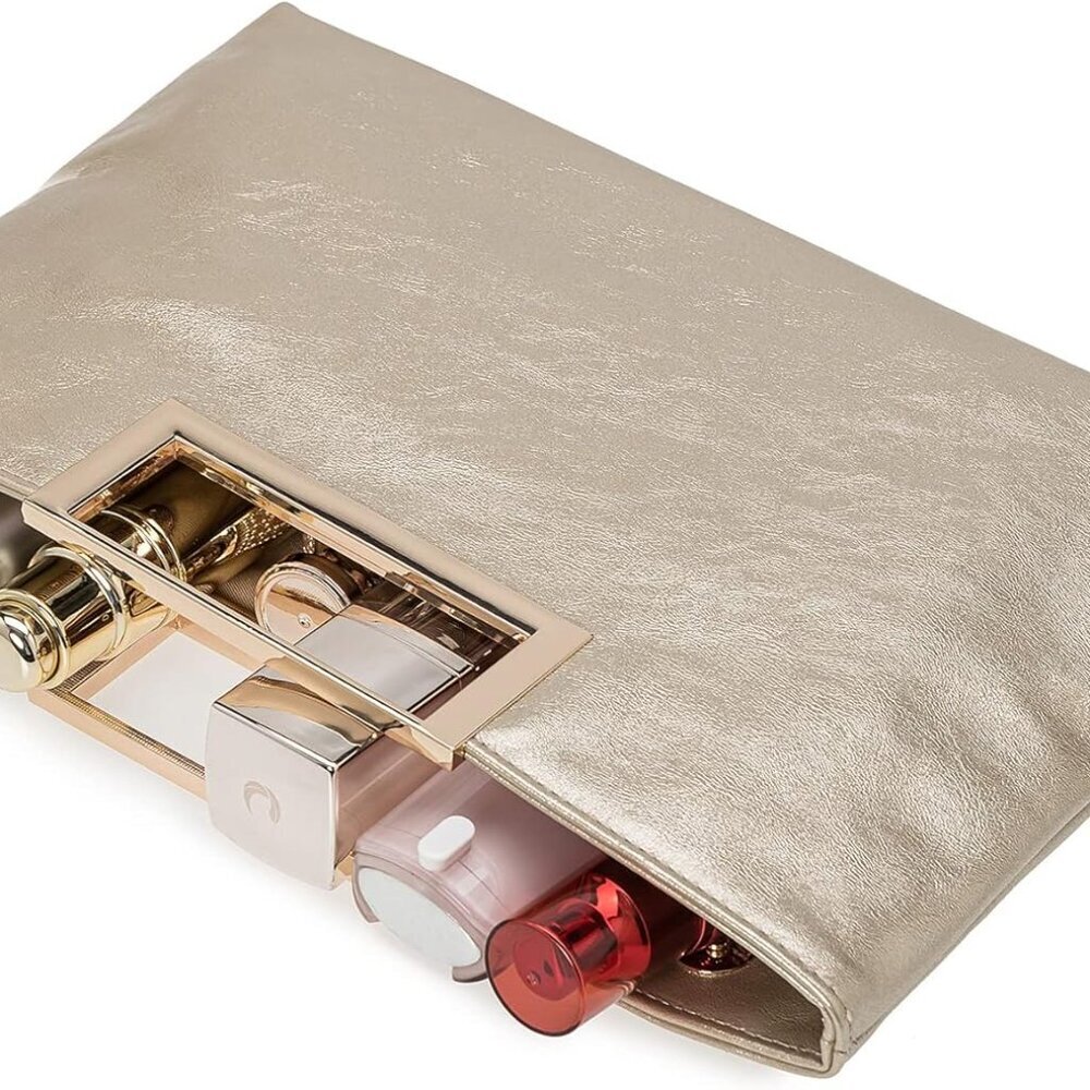 PU Leather Clutch Bag Women Convertible Purse for Formal Events Casual Parties - Picture 6 of 7